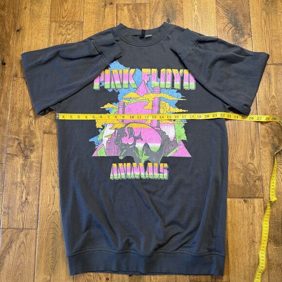Pink Floyd Animals Graphic Crewneck Long Sweatshirt Dress Womens Size Small - Picture 4 of 6